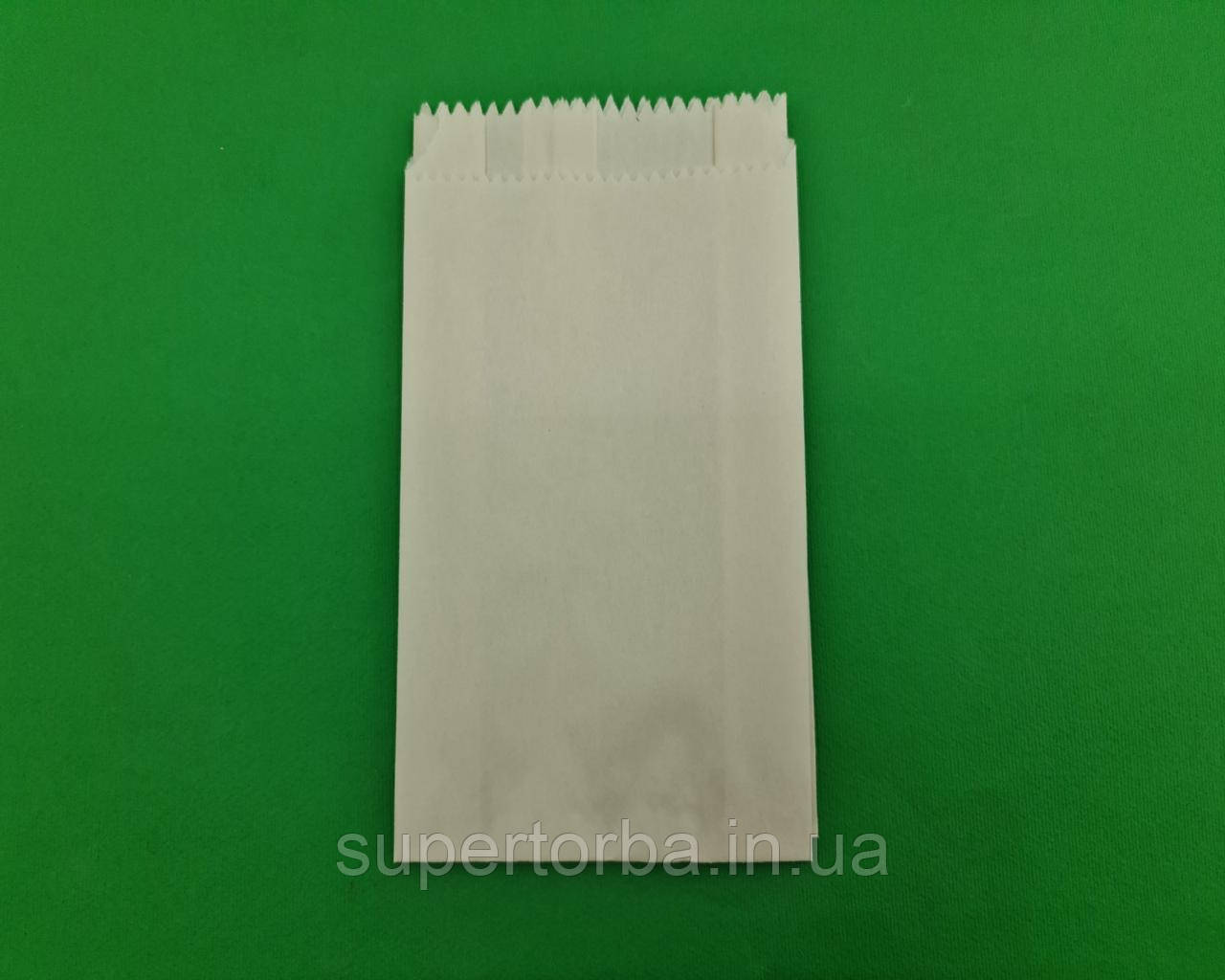 Пакет паперовий 9/4*17 білий 100 штук, фото 1