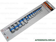 Набір головок 14пр. 1/4" 3/8" 1/2" "E"