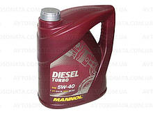 Масло моторне синтетика MANNOL Turbo Diesel 5W-40 5L CI-4/SL