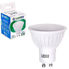 Лампа світлодіодна 220V GU10 3W 285Lm 4000K 120º LEDEX