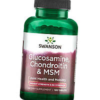 Глюкозамин хондроитин МСМ Swanson Glucosamine Chondroitin & MSM 120 таб Топ продаж