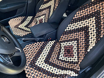 Дерев'яна автомасажна накидка на сидіння авто – натуральний масажер для спини водія