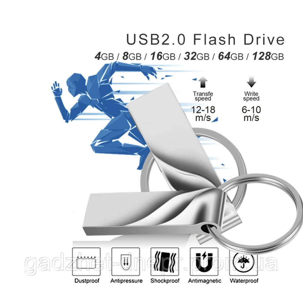 Флешка. 32 GB. USB Накопитель. Флеш-накопитель. Jaster. С петлей. Металл - фото 4 - id-p1335276925