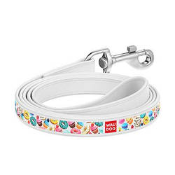 Повідець для собак шкіряний WAUDOG з малюнком "ПОНЧИК"