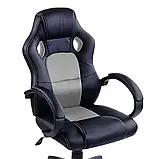 Крісло геймерське Kesser Чорний із сірим (KG68bg), фото 2