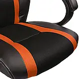 Крісло комп'ютерне TRESKO RS-020 Чорний/Жовтогарячий, фото 2