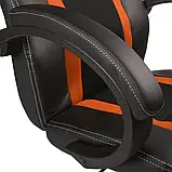 Крісло комп'ютерне TRESKO RS-020 Чорний/Жовтогарячий, фото 3