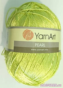 Пряжа "Yarnart Pearl" (Ярнарт Пеарл) 205 салатовий