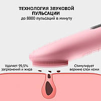 Очищаюча щітка для обличчя XN119 силіконова електрична щіточка для вмивання з функцією масажу та нагріву, фото 3