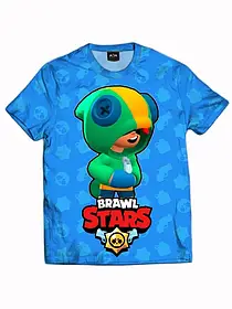 Футболка дитячого Леон Бравл Старс принт 3D