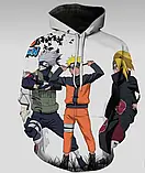3D Кофта з принтом Наруто і Саске в Огні, фото 8