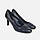 Класичні чорні жіночі чорні туфлі на середньому каблуці, фото 2