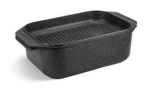 Гусятниця з кришкою сковорідкою 8 л мармурове покриття Edenberg