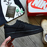 Чоловічі кросівки Nike Air force 1 low Stussy Black демісезонні. Живе фото. Чоловічі кросівки аір форс стусі, фото 4