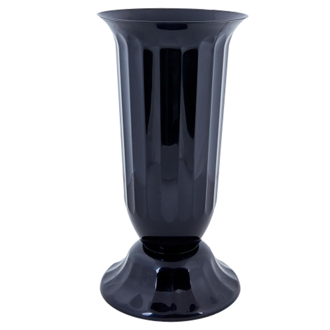 Вазон Флора високий з підставкою 28х51 см 12 л чорний Алеана, фото 1