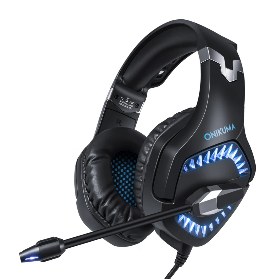 Ігрові геймерські навушники ONIKUMA Gaming LED K1B PRO Чорні