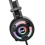 Ігрові, геймерські стереонакладні RGB LED PG-R008 Чорні, фото 8