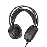 Ігрові геймерські стерео накладні HOCO W100 Touring Gaming Hi-Res Чорні, фото 7
