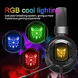 Ігрові навушники з мікрофоном ONIKUMA Gaming RGB K3 Чорні, фото 3