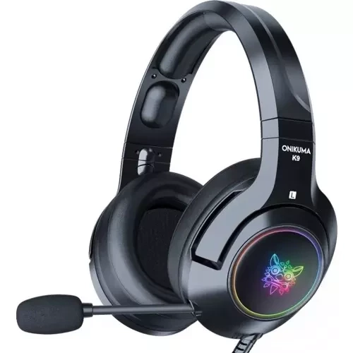 Ігрові геймерські навушники для ПК ONIKUMA Gaming LED K9 Чорні