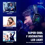 Ігрові, геймерські стерео накладні навушники ONIKUMA Gaming RGB X4 Чорні, фото 2