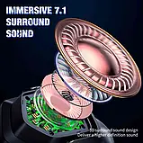 Ігрові, геймерські стерео накладні навушники ONIKUMA Gaming RGB X4 Чорні, фото 5