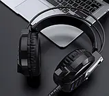 Ігрові, геймерські стерео накладні навушники BOROFONE LED Hi-Res BO100 Чорні, фото 3