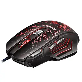 Миша Apedra A7 Black 3200 dpi USB ігрова з підсвіткою для Пк