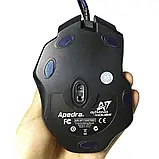 Миша Apedra A7 Black 3200 dpi USB ігрова з підсвіткою для Пк, фото 3