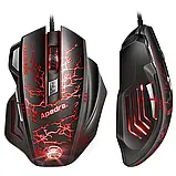 Миша Apedra A7 Black 3200 dpi USB ігрова з підсвіткою для Пк, фото 4