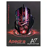 Миша Apedra A7 Black 3200 dpi USB ігрова з підсвіткою для Пк, фото 8