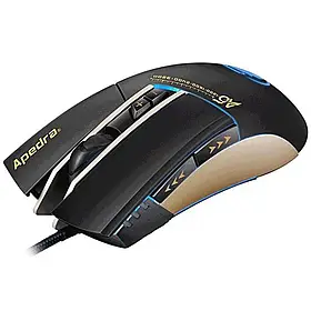 Миша Apedra A5 USB Black з підсвічуванням USB 3200 т/ д точок на дюйм