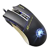 Миша Apedra A5 USB Black з підсвічуванням USB 3200 т/ д точок на дюйм, фото 4