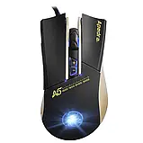 Миша Apedra A5 USB Black з підсвічуванням USB 3200 т/ д точок на дюйм, фото 7