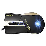 Миша Apedra A5 USB Black з підсвічуванням USB 3200 т/ д точок на дюйм, фото 8