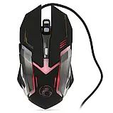 Ігрова мишка iMICE V6 Black дротова dpi 800/1200/1600/2400 з LED, фото 3