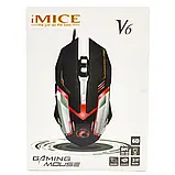 Ігрова мишка iMICE V6 Black дротова dpi 800/1200/1600/2400 з LED, фото 8