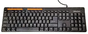 Клавіатура Meetion USB Multimedia Keyboard K600M RU, EN, чорна