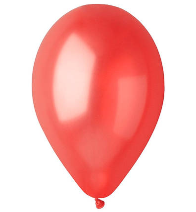 Повітряні кульки "Metallic red" 10 шт., Італія, Ø 28 см, фото 2