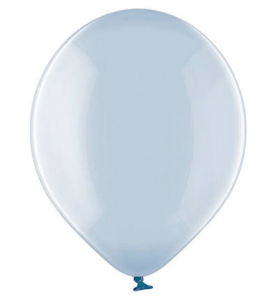 Повітряні кульки "Crystal" 10 шт., Польща, Ø - 30 см, (прозора тонована куля), синій, фото 2