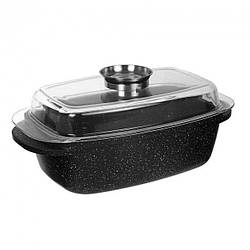 Гусятниця овальна з кришкою 32x11 л Edenberg Мармурове покриття