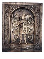 Икона резная из натурального дерева ясень ЧПУ "Икона Святого Архангела Михаила"