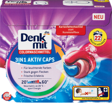 Капсулы Денкмит 3в1 для стирки цветного белья Denkmit Colorwaschmitt 3in1 Caps 22 шт