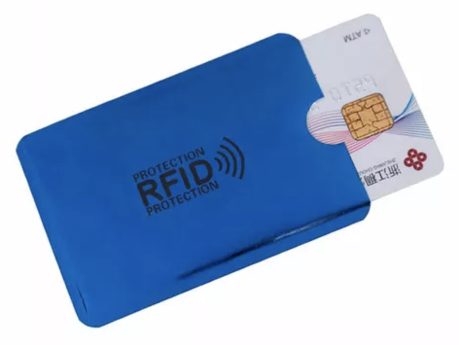 NFC захисний чохол для запобігання крадіжки даних кредитної карти - синій