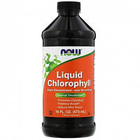 Хлорофіл рідкий із м'ятним смаком Нау Фудс Now Foods Liquid Chlorophyll 473 мл