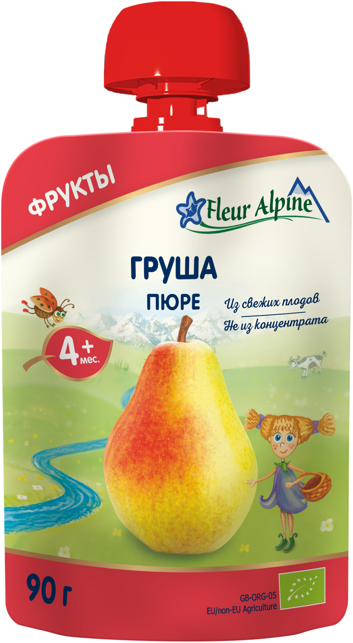 Пюре пауч Груша Флер Альпін, 90г