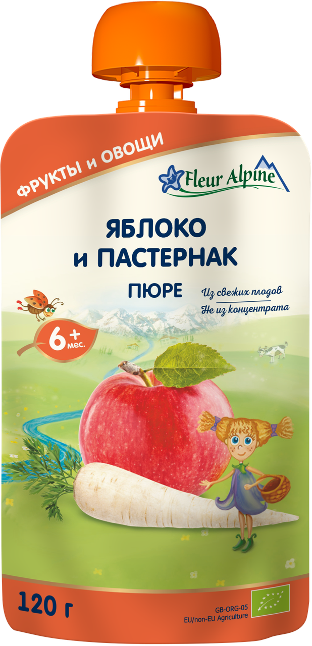 Пюре Яблуко і пастернак Флер Альпін, 120г