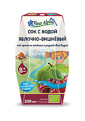 Сік з джерельною водою Яблуко-Вишня Флер Альпін, 200мл