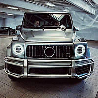 Передняя защита (кенгурятник) для рестайлинга 2018-2025 для Mercedes G сlass W463