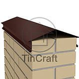 Парапет металевий на забір покриття Глянець RAL, ширина 100 мм, завтовшки 0,4 мм, фото 4